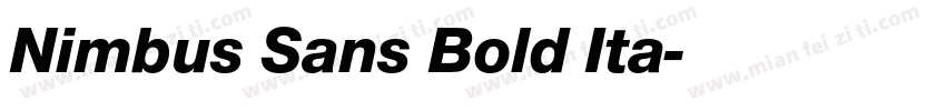 Nimbus Sans Bold Ita字体转换